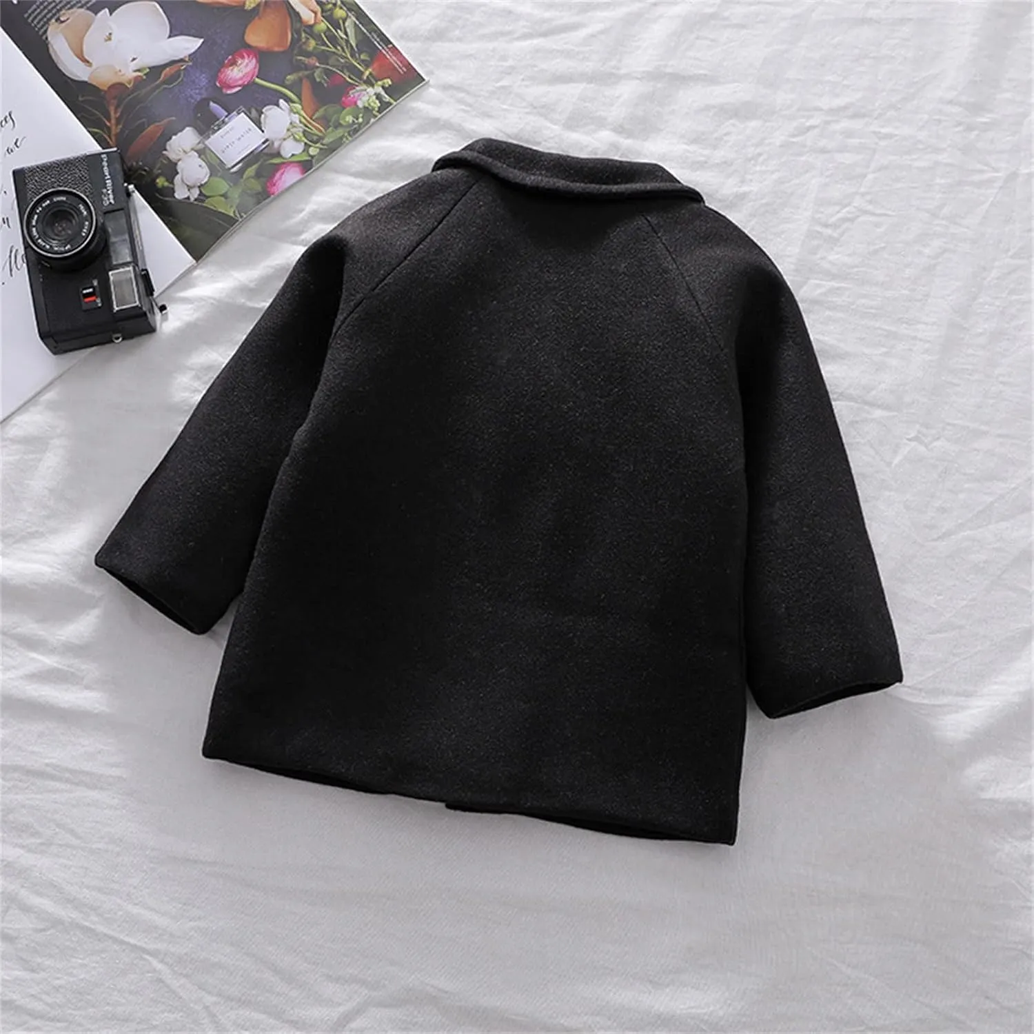 Toddler Baby Girl Winter Coat Dress Coat Warm Jacket Long Sleeve Button Trench Coat Kids Peacoat Outwear Clothes
