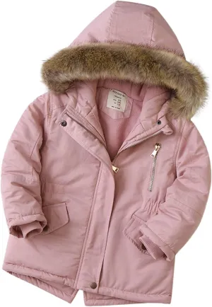 Toddler Boys Winter Coat Kids Toddler Baby Girls Boys Autumn Winter Warm Thick Padded Cotton Long (Pink, 8-9 Years)