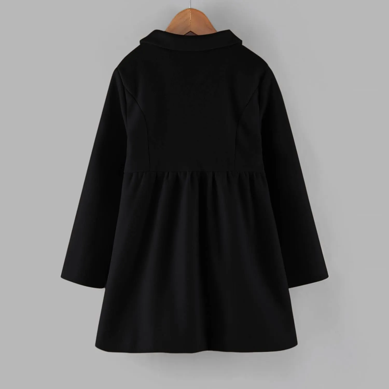 Toddler Girls  Coat Faux Wool Double Breasted Trench Jacket Warm Solid Outwear Peacoat for 16 Years