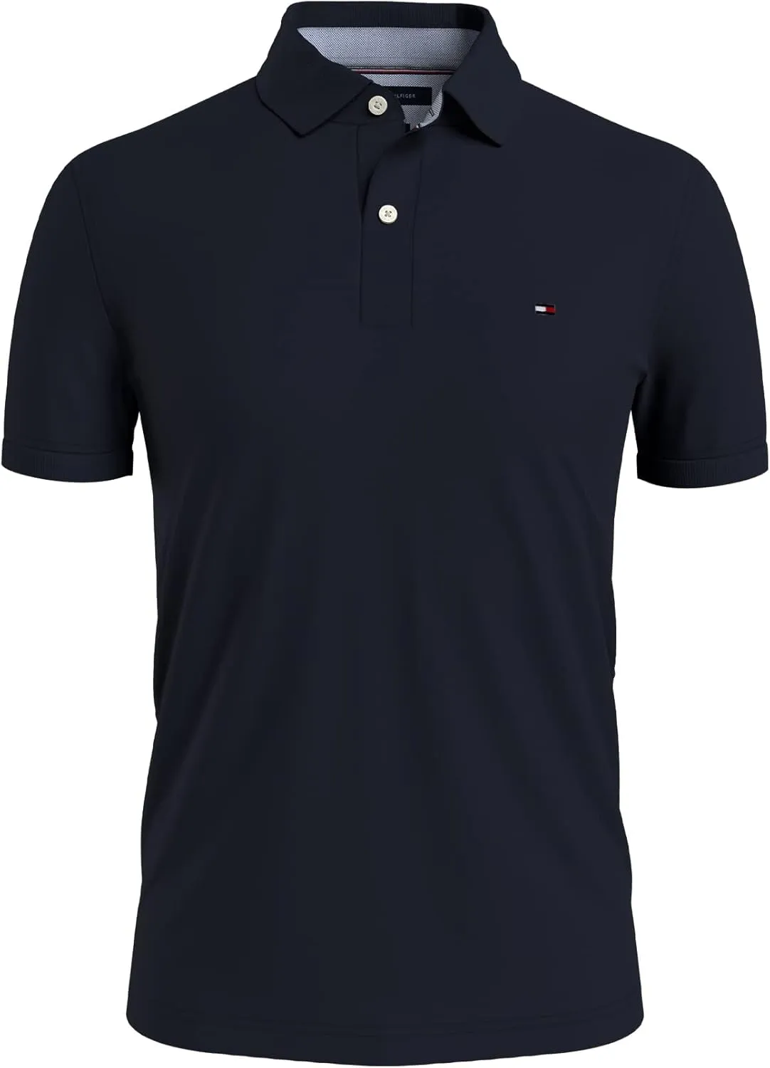 Tommy Hilfiger Men's Short Sleeve Stretch Pique Polo Shirt in Slim Fit