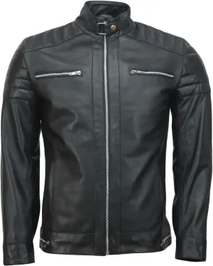Top G Andrew Tate Black Biker Leather Jacket For Men