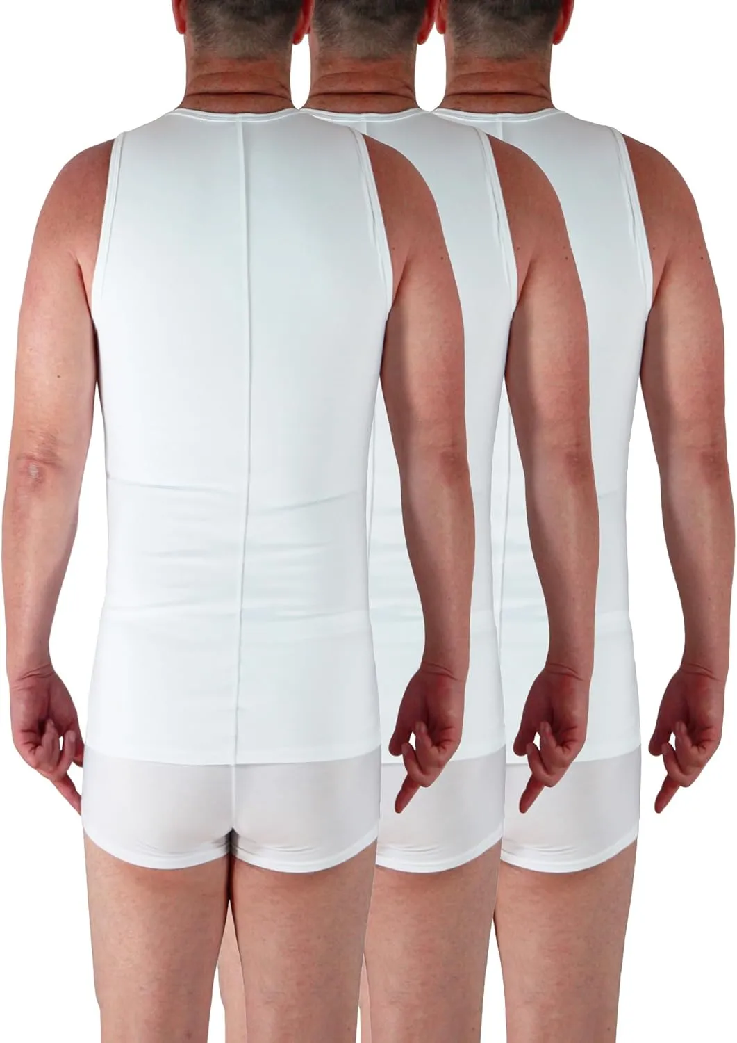 Underworks Mens Extreme Gynecomastia Chest Binder V-Tank Top 996