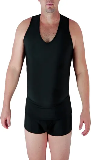 Underworks Mens Extreme Gynecomastia Chest Binder V-Tank Top 996