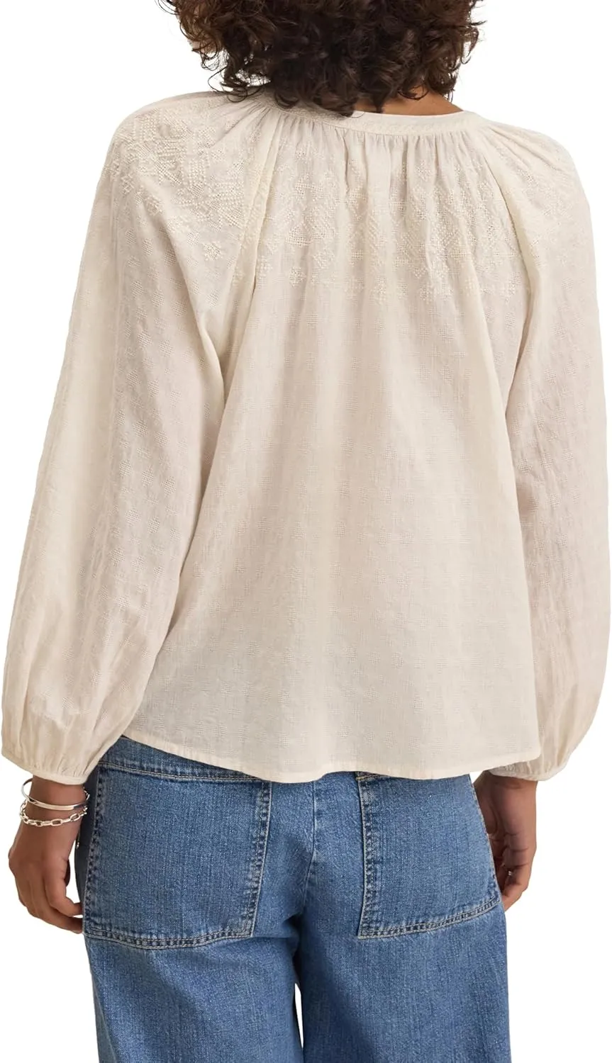 Velvet by Graham & Spencer Women's Carina Tonal Stitch Embroidery Top