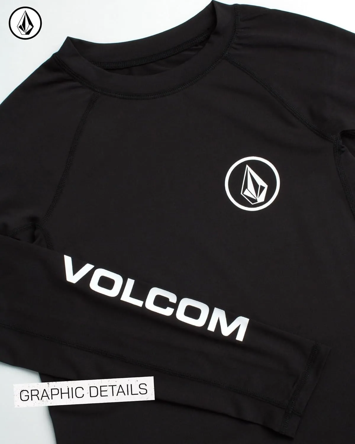 Volcom Boys Swim Shirt - UPF 50  Long Sleeve Rash Guard for Boys - Quick Dry Kids Swimwear Sun Protection Swim Shirts