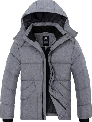 wantdo Men's Hooded Winter Coat Puffer Jacket Thicken Bubble Coat Winter Parka