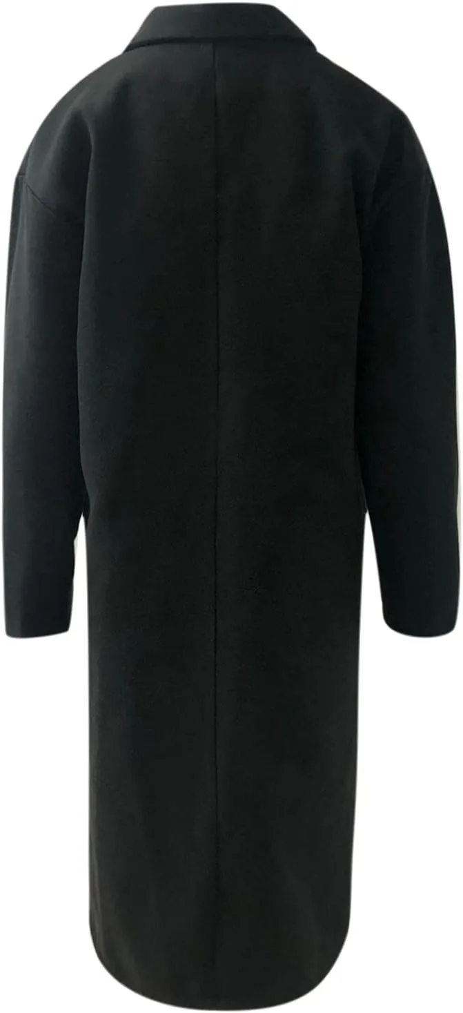 Winter Coats for Women Elegant Notched Collar Double Breasted Wool Coat Casual Trench Peacoat Warm Trench Coats