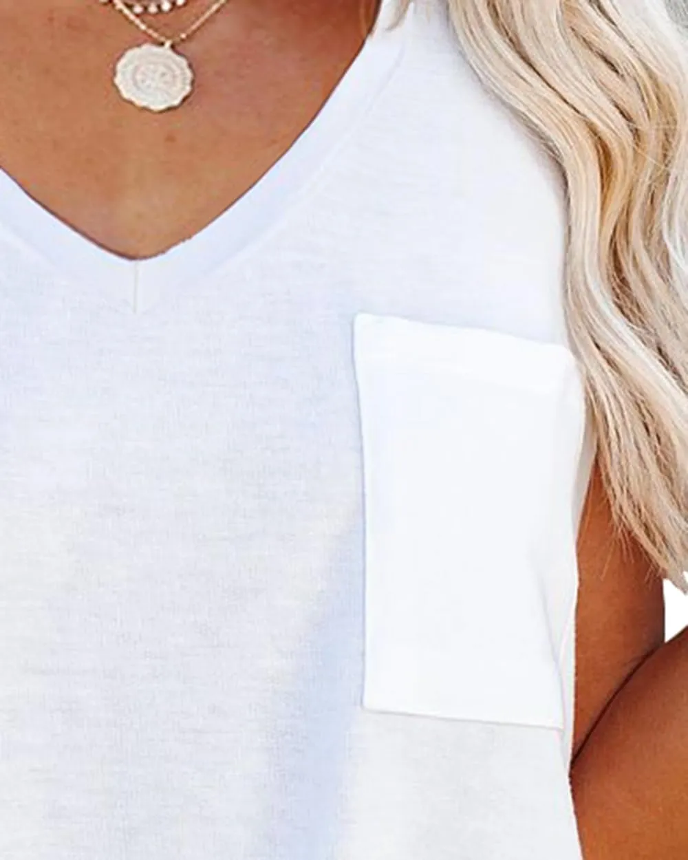 WMZCYXY Womens Summer V Neck Tops Sleeveless T Shirt Casual Loose Fitting Tank Tops with Pocket