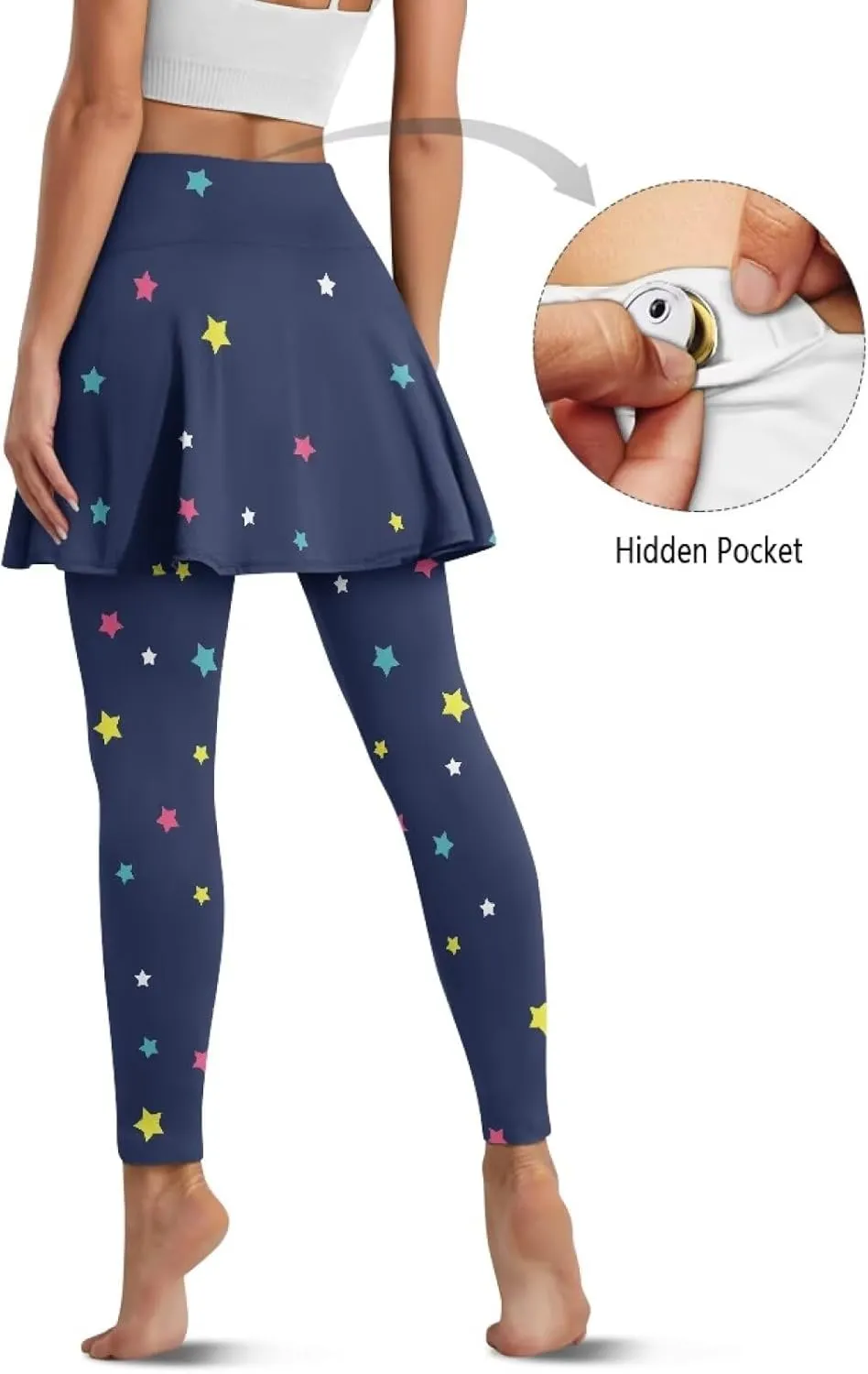 Women Athletic Tennis Skirts with Legging,High Waisted Athletic Skorts Leggings,Skirted Leggings for Tennis Golf