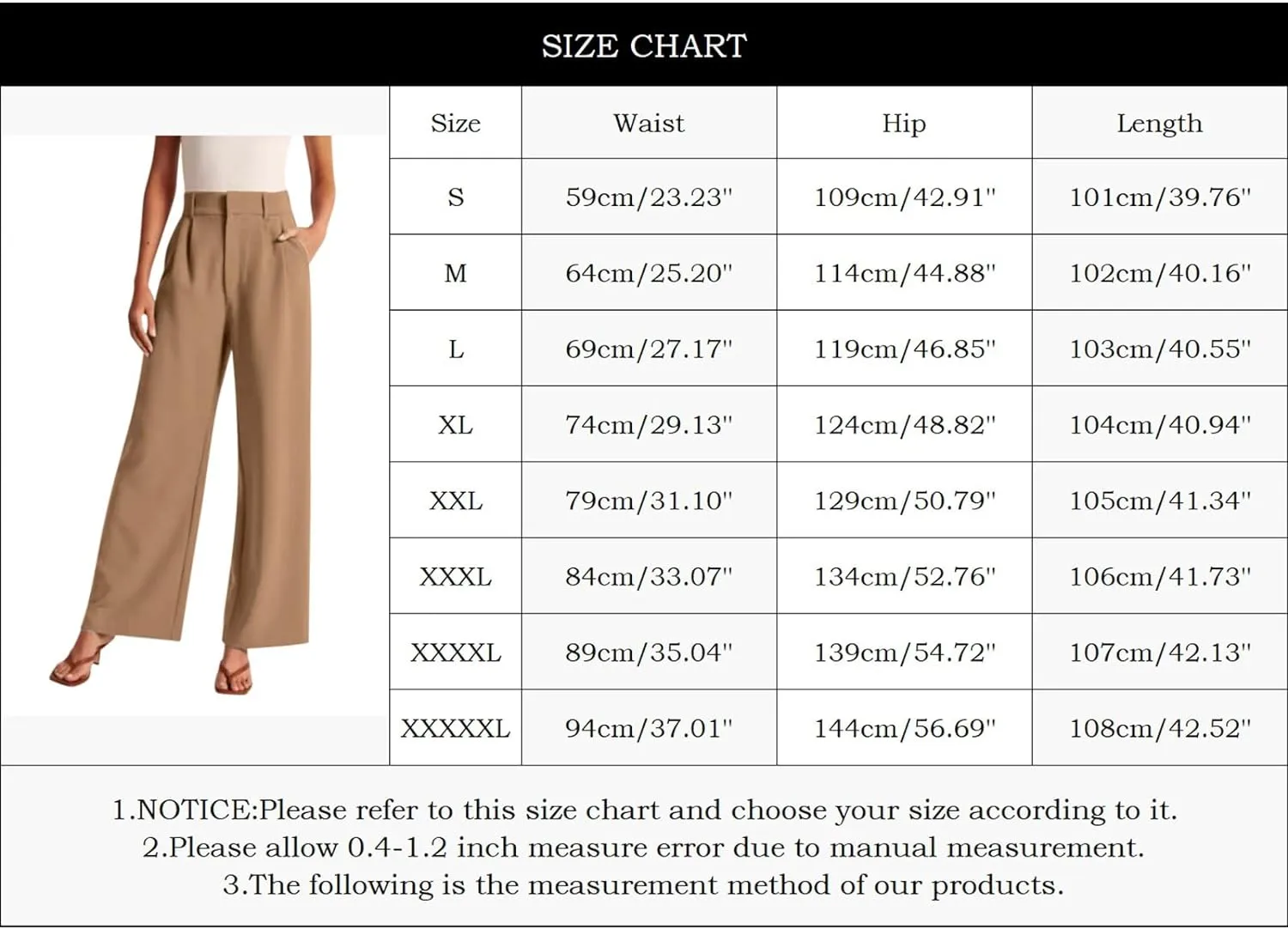Women Wide Leg Pants for Women Work Business Casual High Waisted Dress Pants Flowy Trousers Elastic Waist Sweatpants