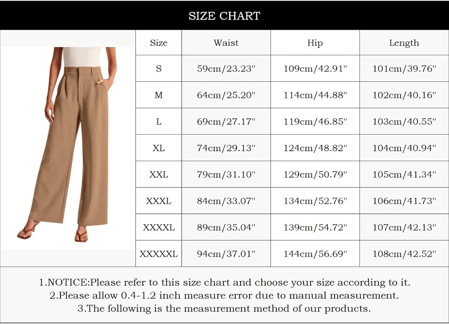 Women Wide Leg Pants for Women Work Business Casual High Waisted Dress Pants Flowy Trousers Elastic Waist Sweatpants