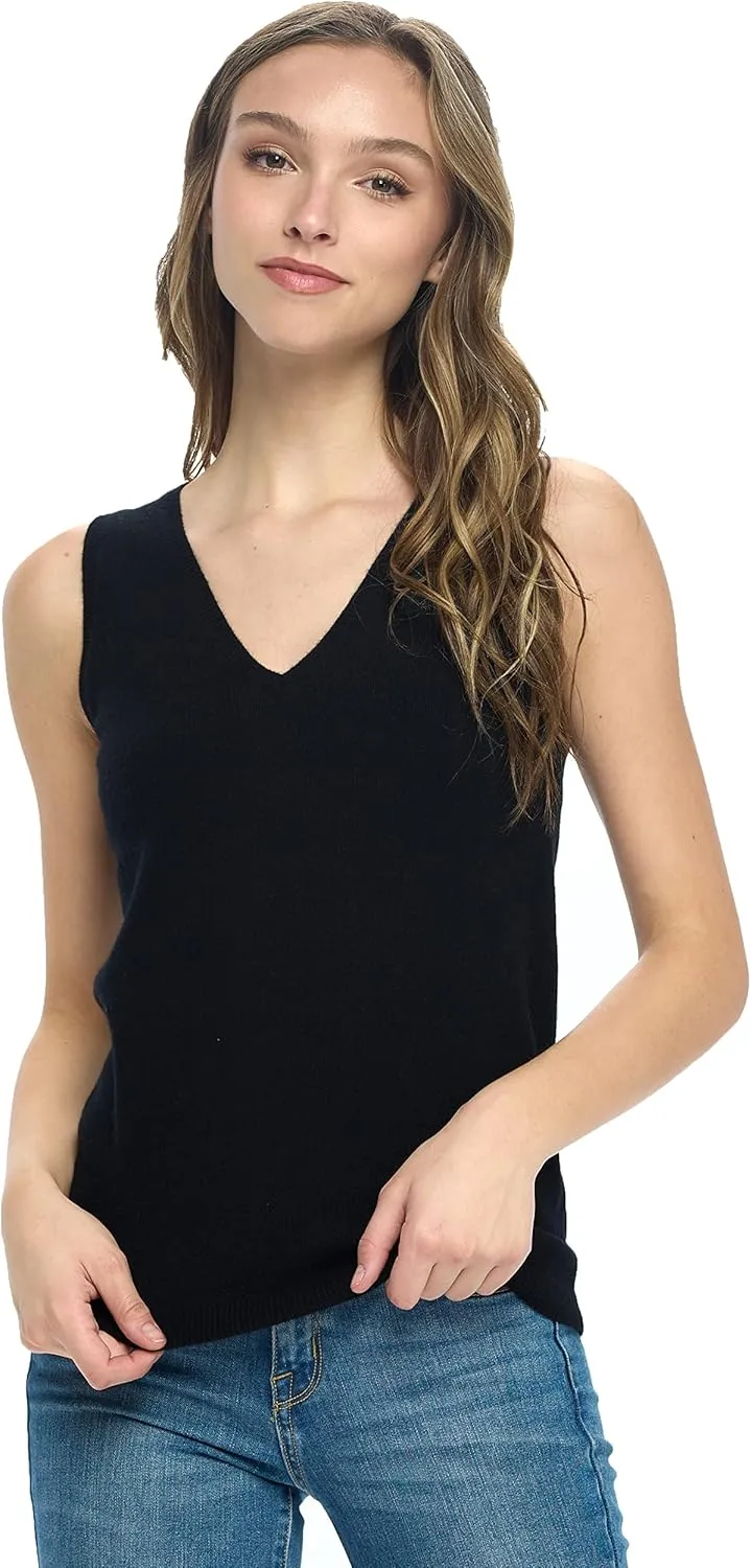 Women's 100% Cashmere Soft Full Length Vest Pajama Tank Top