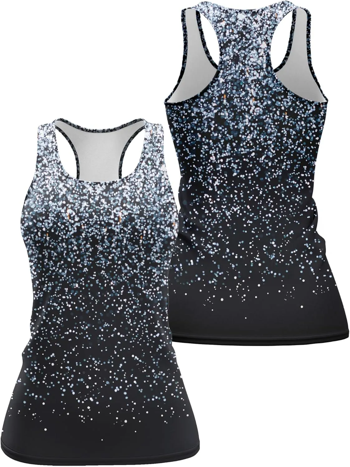 Womens Graphic Tank Tops Racerback Sleeveless Summer Heart Print Top