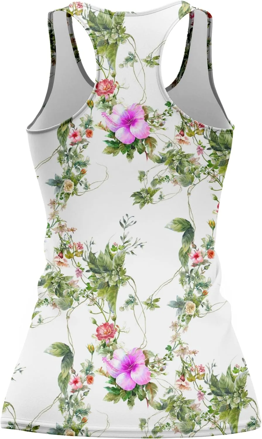Womens Graphic Tank Tops Racerback Sleeveless Summer Heart Print Top