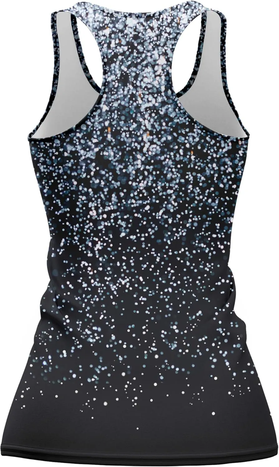 Womens Graphic Tank Tops Racerback Sleeveless Summer Heart Print Top