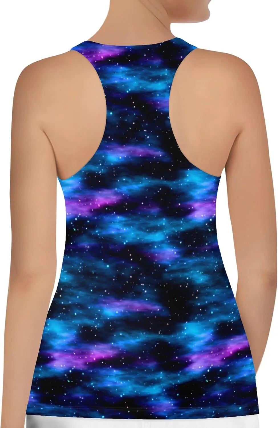 Womens Graphic Tank Tops Racerback Sleeveless Summer Hummingbird Print Top