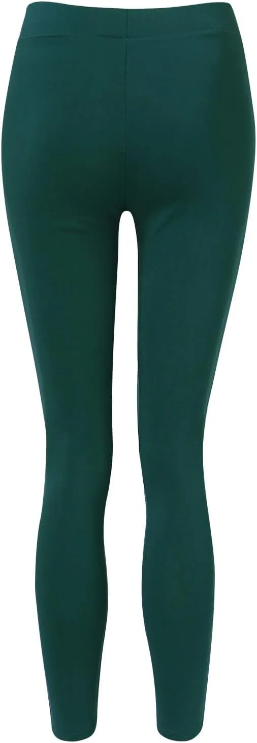 Womens Large Multi Color Fashion Casual Slim Fitting Solid Color Elastic Pants with Pockets Travel Pants for Women