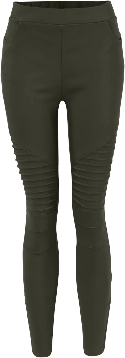 Womens Large Multi Color Fashion Casual Slim Fitting Solid Color Elastic Pants with Pockets Travel Pants for Women