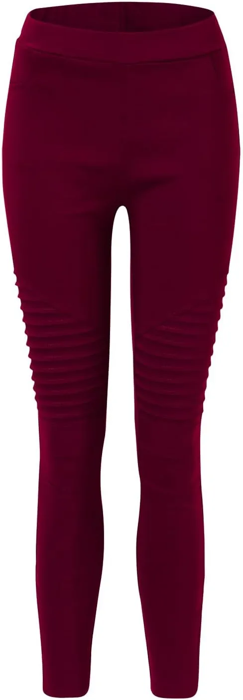Womens Large Multi Color Fashion Casual Slim Fitting Solid Color Elastic Pants with Pockets Travel Pants for Women