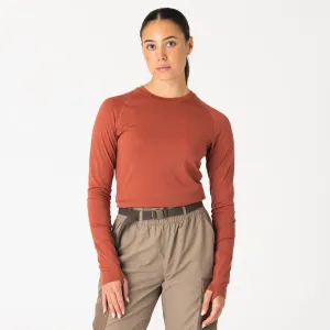 Womens Merino LS Base Layer Light Tannin