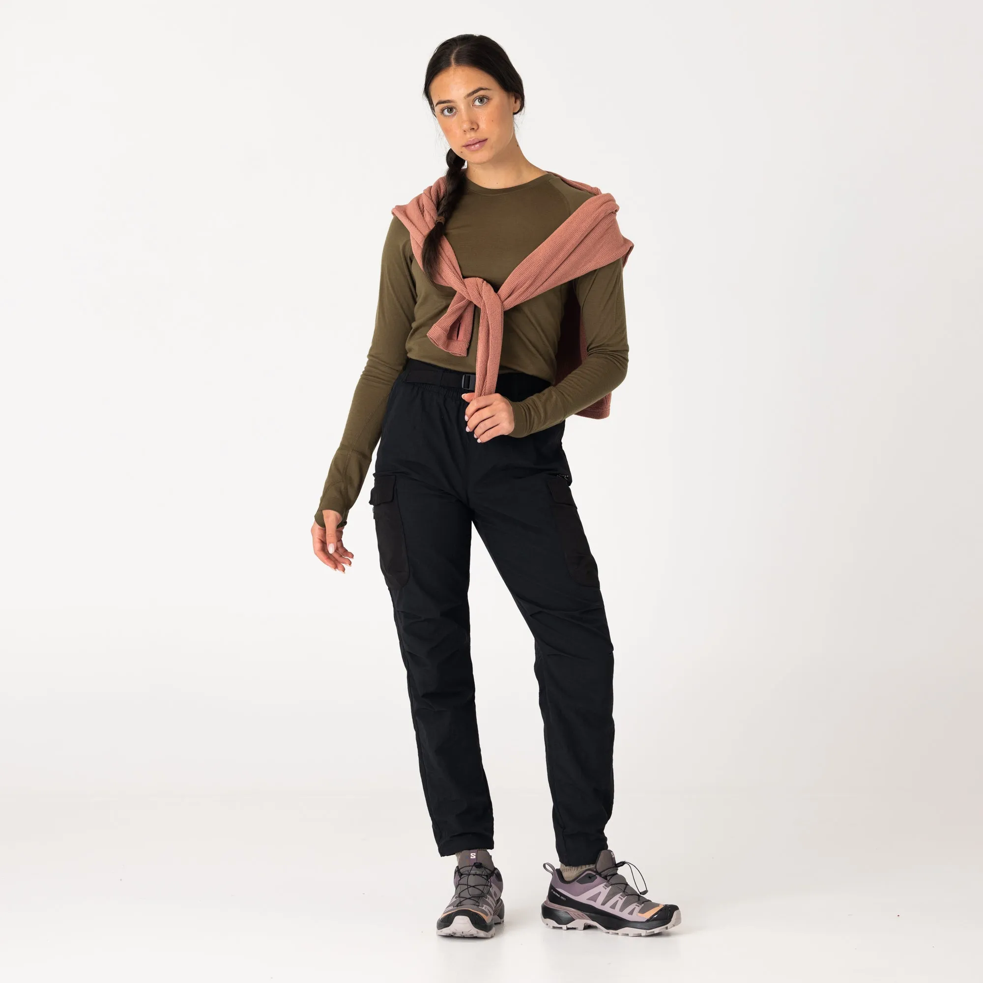Womens Merino LS Base Layer Olive