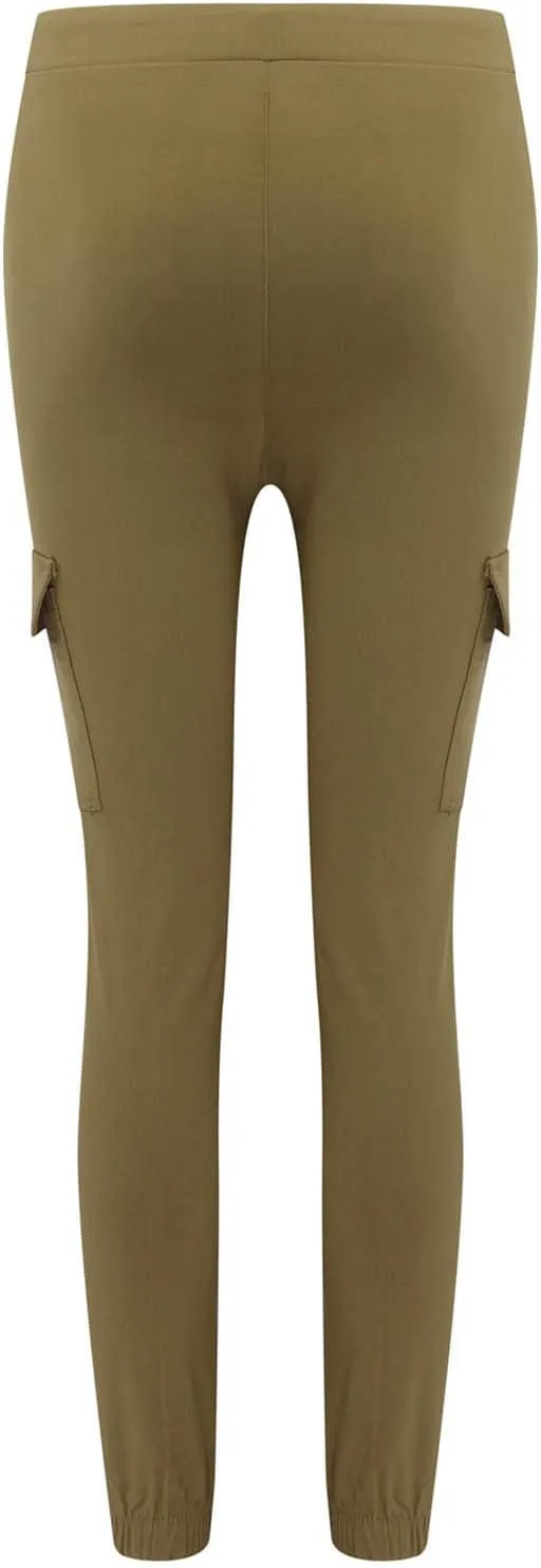 Womens Mid Waist Cargo Leggings High Rise Skinny Cargo Pants Tactical Stretch Jogger Slim Tapered Trouser Sweatpants