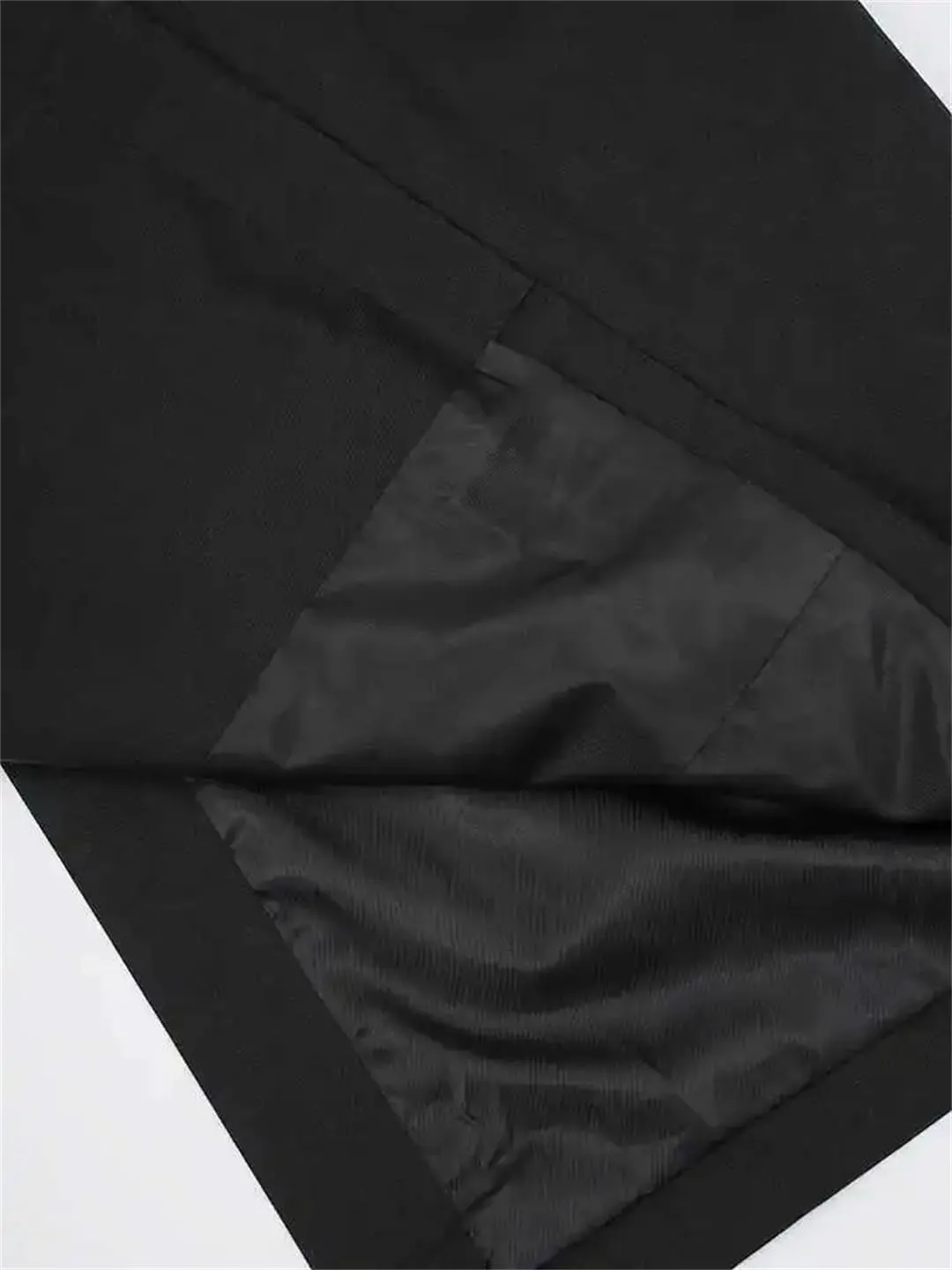 Women's Plus Size Long Trench Coat Black Double-Breasted Cotton Casual Coat