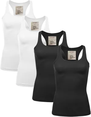 Women's Racerback Tank Top Layering Ribbed Basic Undershirt (S-3X)