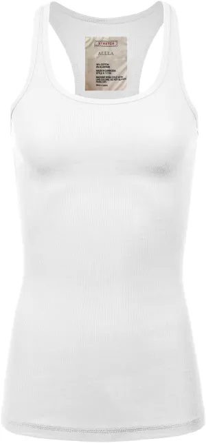 Women's Racerback Tank Top Layering Ribbed Basic Undershirt (S-3X)
