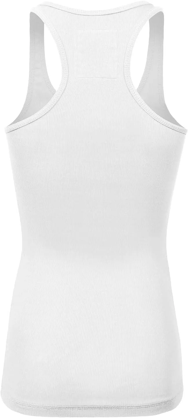 Women's Racerback Tank Top Layering Ribbed Basic Undershirt (S-3X)