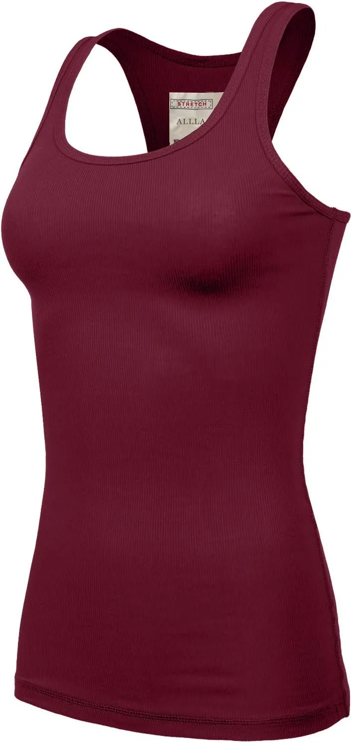 Women's Racerback Tank Top Layering Ribbed Basic Undershirt (S-3X)