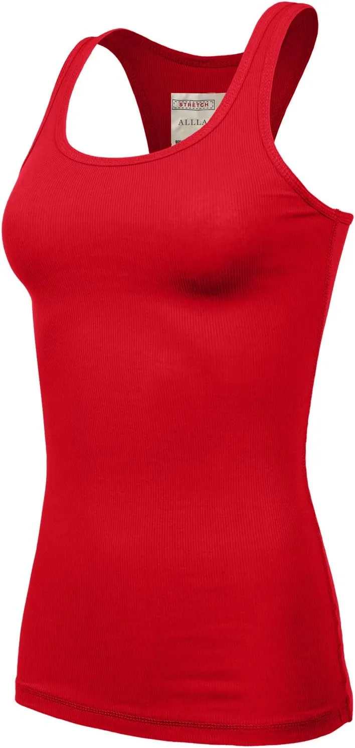 Women's Racerback Tank Top Layering Ribbed Basic Undershirt (S-3X)