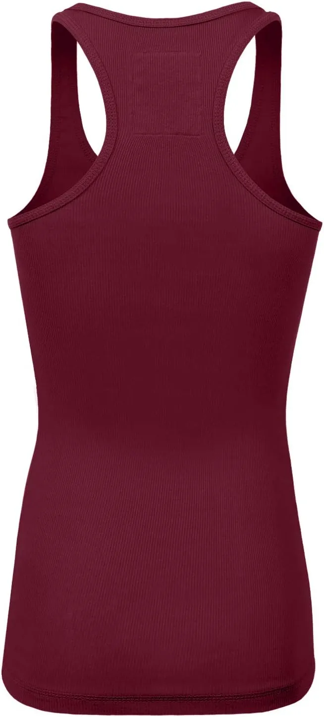 Women's Racerback Tank Top Layering Ribbed Basic Undershirt (S-3X)