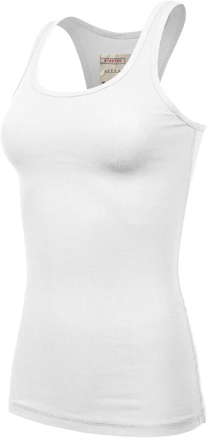 Women's Racerback Tank Top Layering Ribbed Basic Undershirt (S-3X)