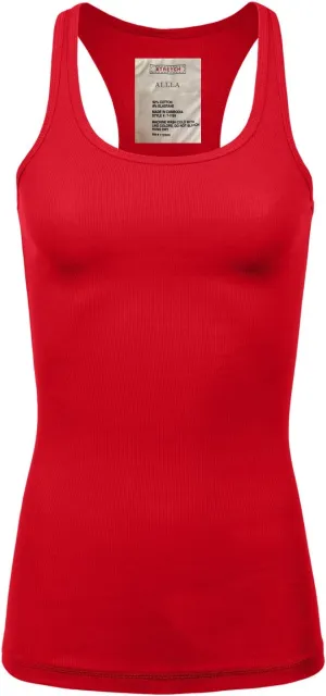 Women's Racerback Tank Top Layering Ribbed Basic Undershirt (S-3X)