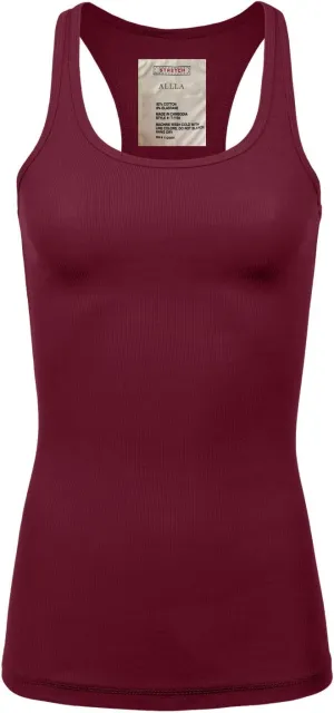 Women's Racerback Tank Top Layering Ribbed Basic Undershirt (S-3X)