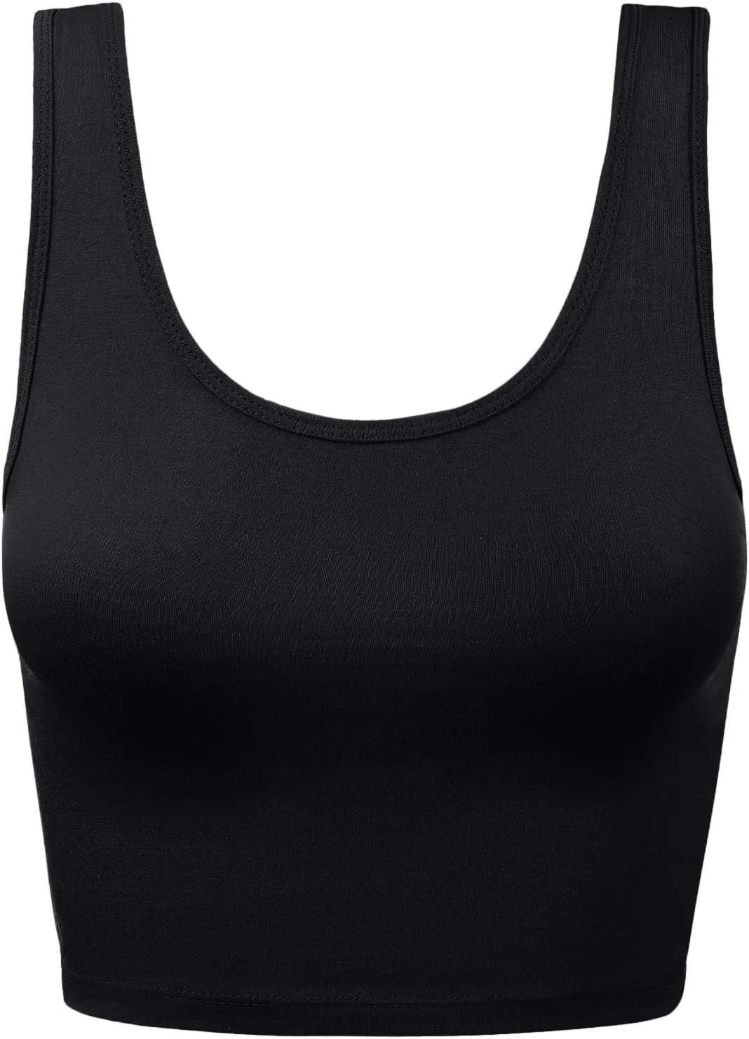 Women's Sleeveless Racerback Crop Tank Top Camisole Backless Scoop Neck Shirts
