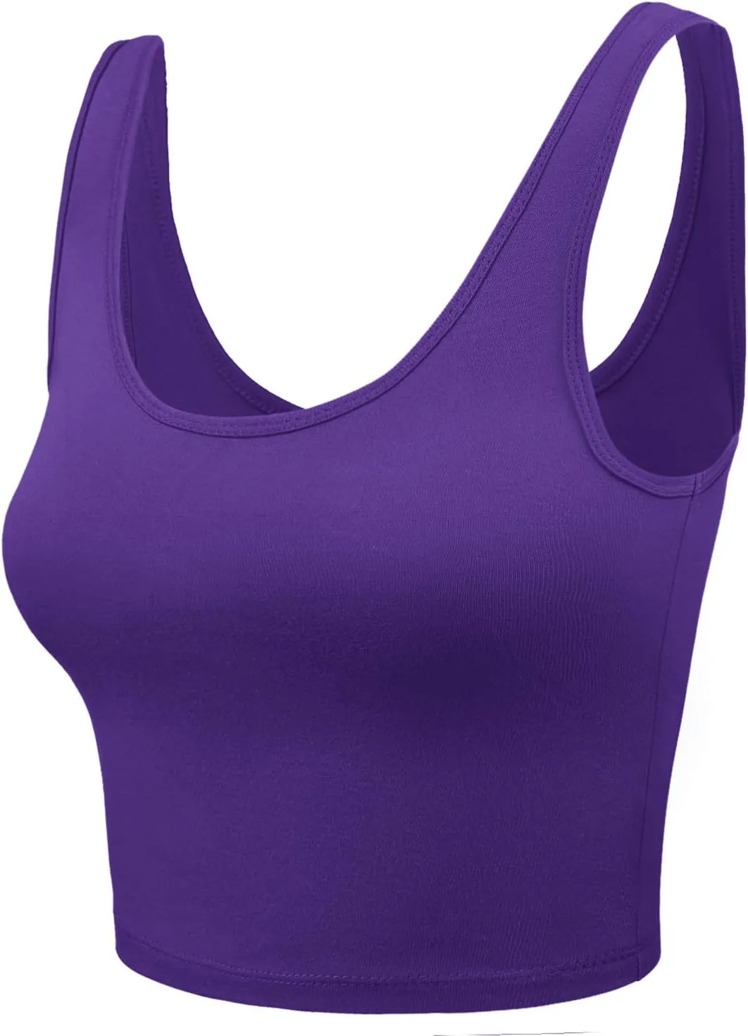 Women's Sleeveless Racerback Crop Tank Top Camisole Backless Scoop Neck Shirts