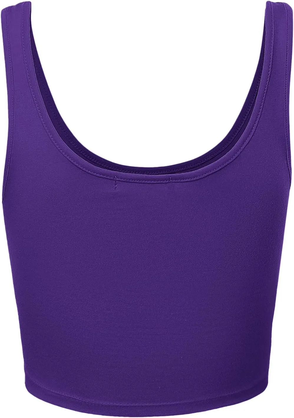 Women's Sleeveless Racerback Crop Tank Top Camisole Backless Scoop Neck Shirts