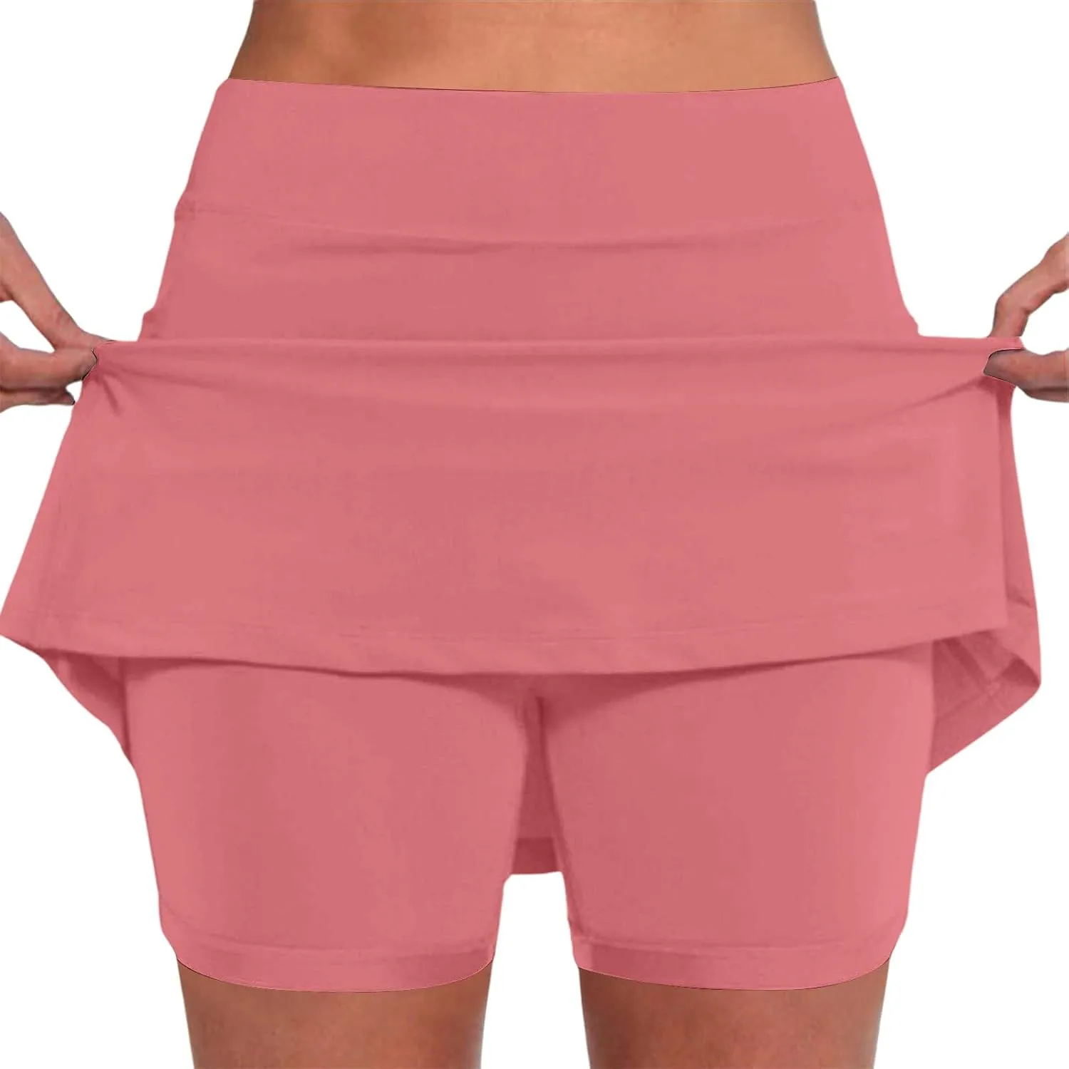 Womens Summer Skorts with Pockets Tummy Control Plus Size Skorts for Women High Waist Athletic Sports Skirt 2024 Shorts