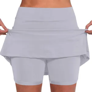 Womens Summer Skorts with Pockets Tummy Control Plus Size Skorts for Women High Waist Athletic Sports Skirt Loose Shorts