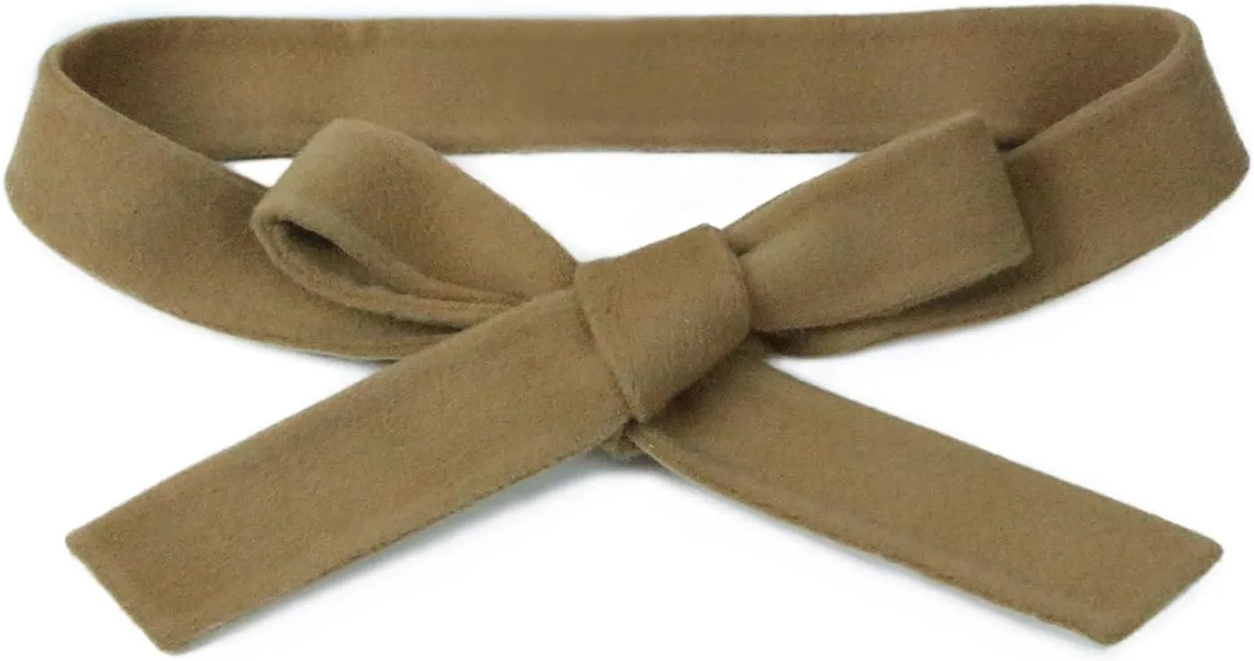 Wool Coat Belt Replacement Soft Handmade Woolen Waist Tie Sash for Woolen Trench Tweed Coat Pea Coat Overcoat