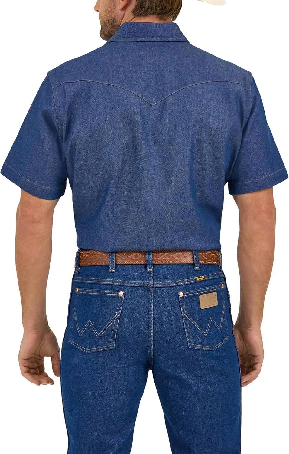 Wrangler Men's Short Sleeve Western Snap Work Shirt