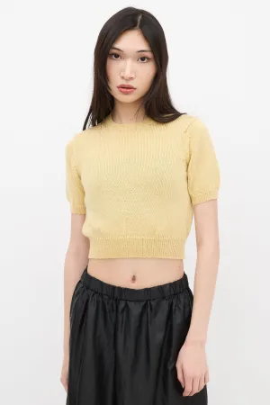 Yellow Sparkle Wool Knit Sweater